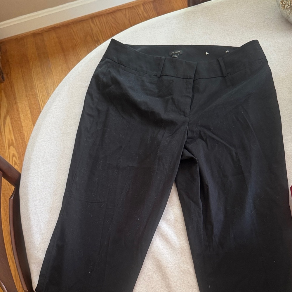 Ann Taylor Black cotton cropped pants NWT